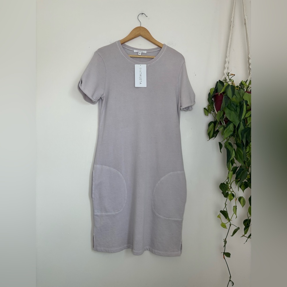 Athleta Uptempo Short Sleeve Dress In Lilac - Picture 2 of 9